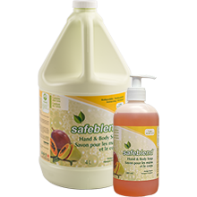 Safeblend Savon pour les mains et le corps - Mangue et papaye - 4 L