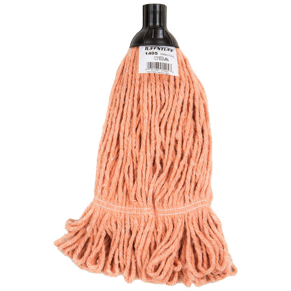 Atlas Graham Vadrouille humide Tuffstuff Ringtail synthétique, bouts bouclés, orange, 9 oz