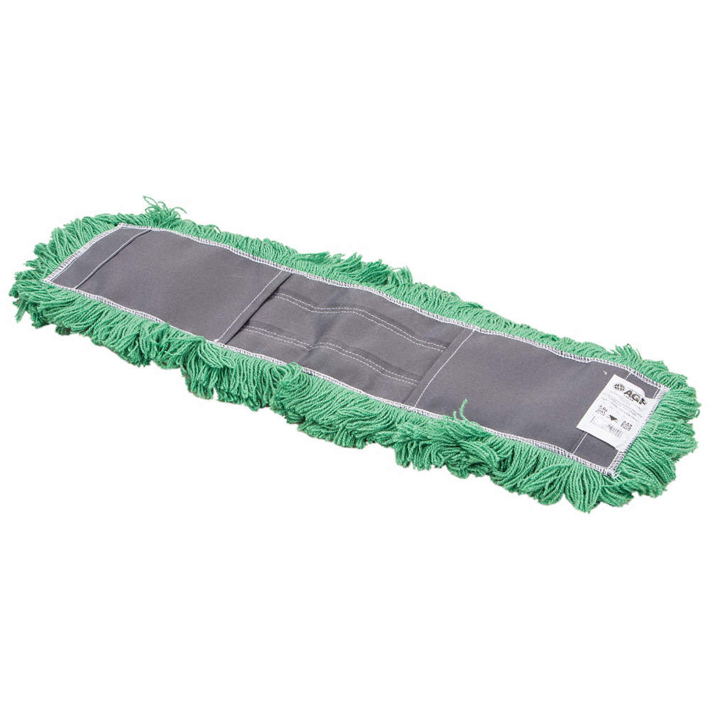 Atlas Graham Electrastat Dust Mop, Green, Slip-On, 5 in Headband, 24 in, for Folding Frames