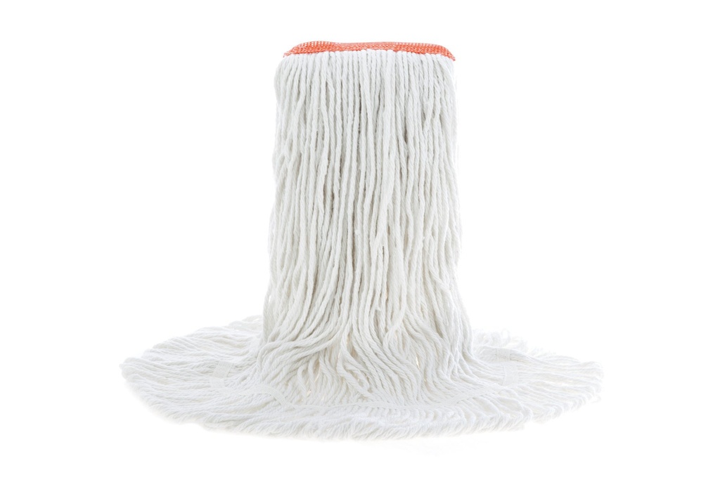 Atlas Graham Multimate Rayon Wet Mop, Narrow Band, Looped-End, White, Large