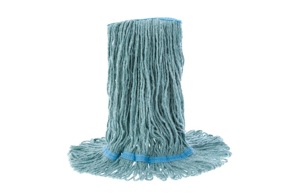 Atlas Graham Bacstop Antimicrobial Wet Mop, Narrow Band, Looped-End, Green, Large