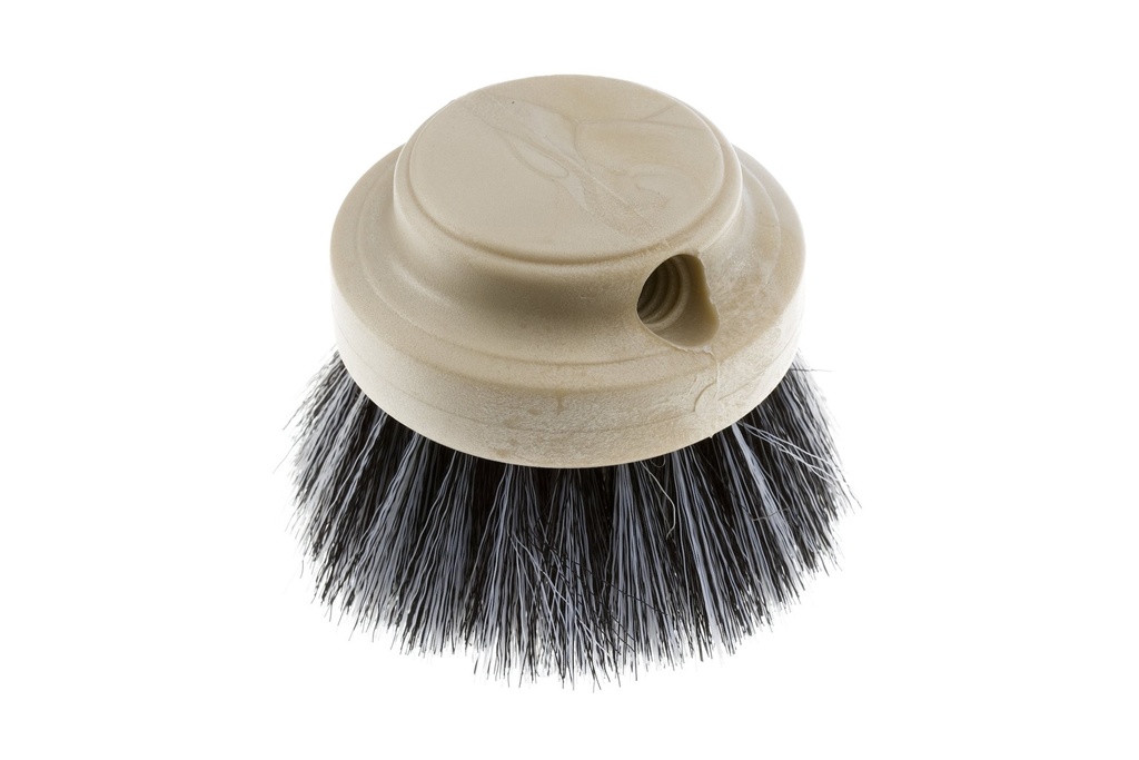 Atlas Graham Round Window Brush, Synthetic Horsehair Fiber, Grey, 5 in