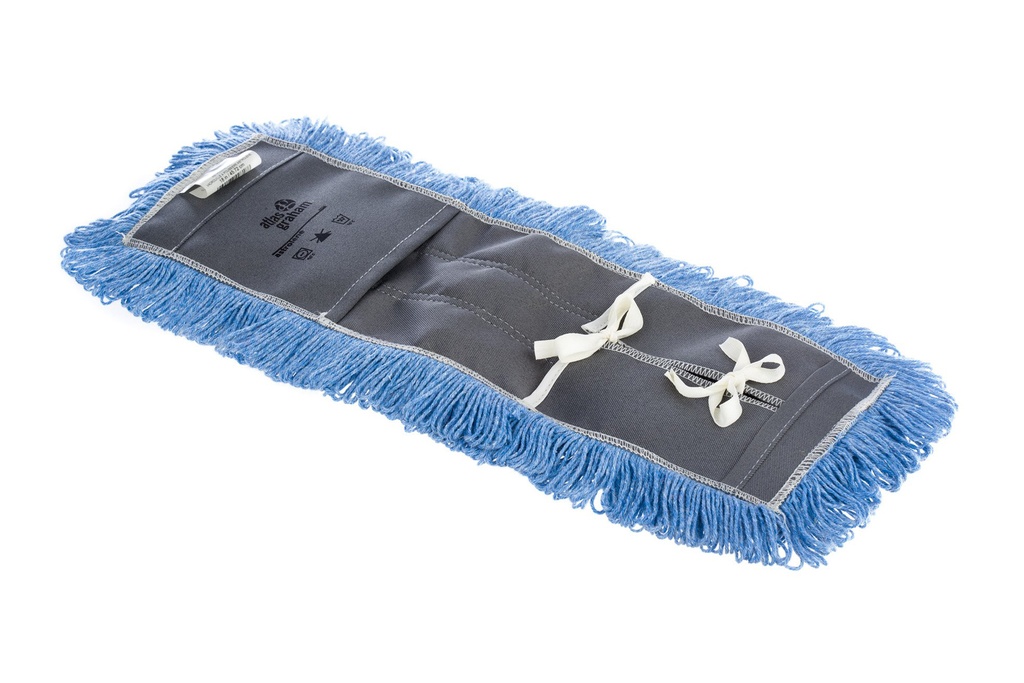 Atlas Graham Astrolene Dry Mop, Blue, Treated, Tie-On, Looped-End, 24 in
