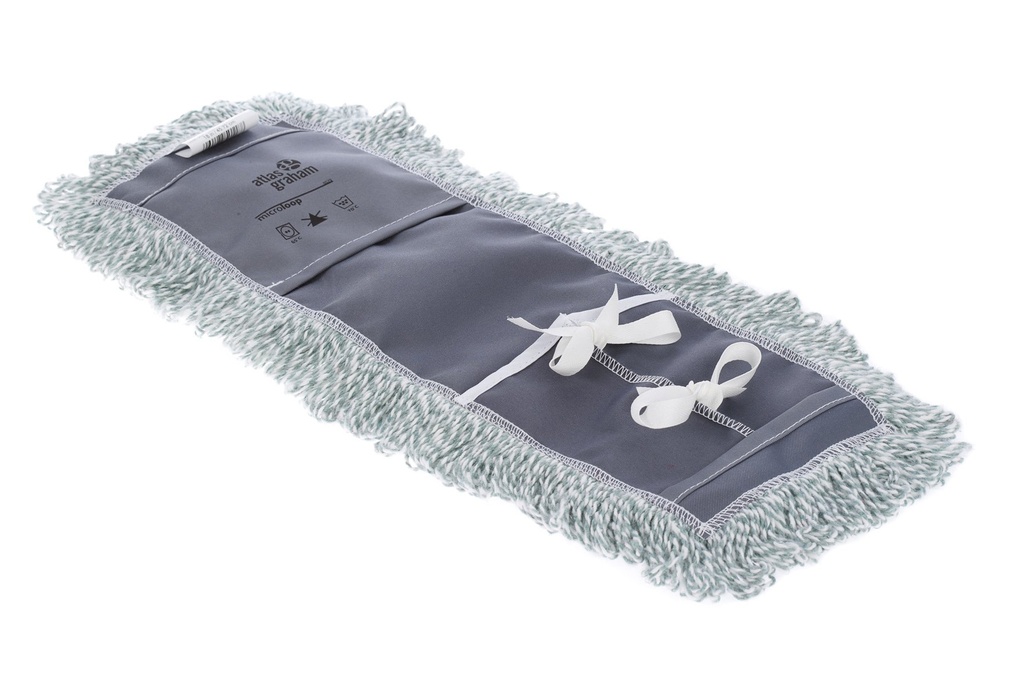 Atlas Graham Microloop Looped-End Synthetic Dry Mop, Untreated, Green, 48 in