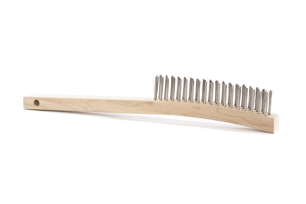 Atlas Graham Stainless Steel Wire Brush, 3-Row