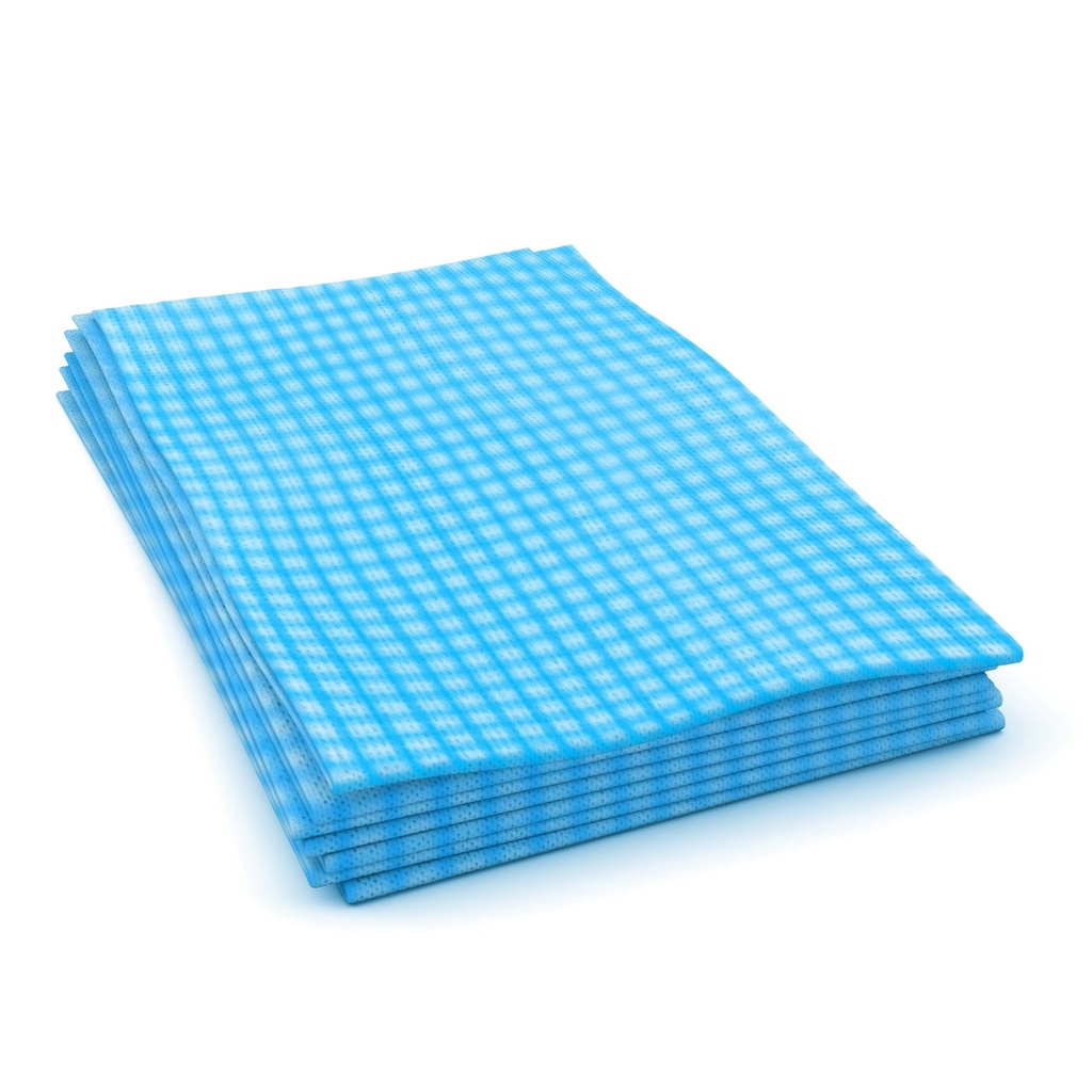 Cascades Pro Economy Foodservice Wipers, Quarter-Fold, Blue, 12 x 12 in, Case of 200