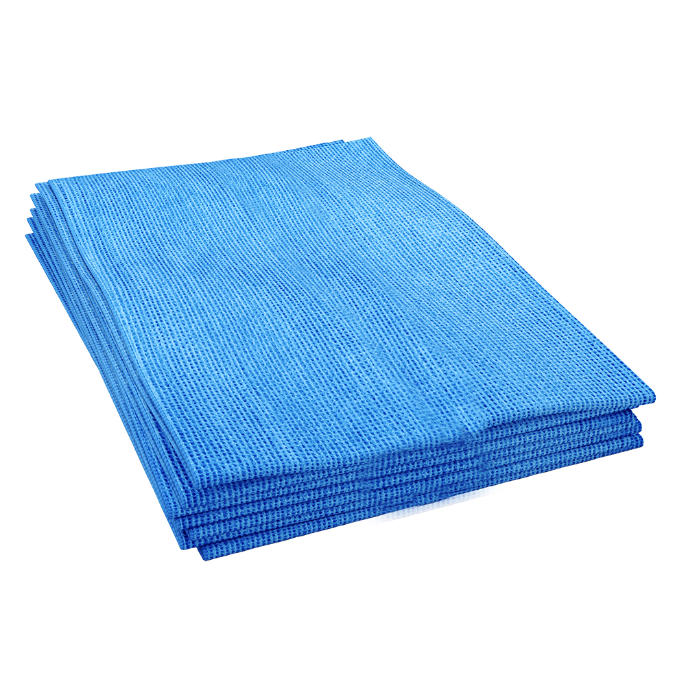 Cascades Pro Chiffons Tuff-Job pliés en quatre, 1 pli, bleus, paquet de 150