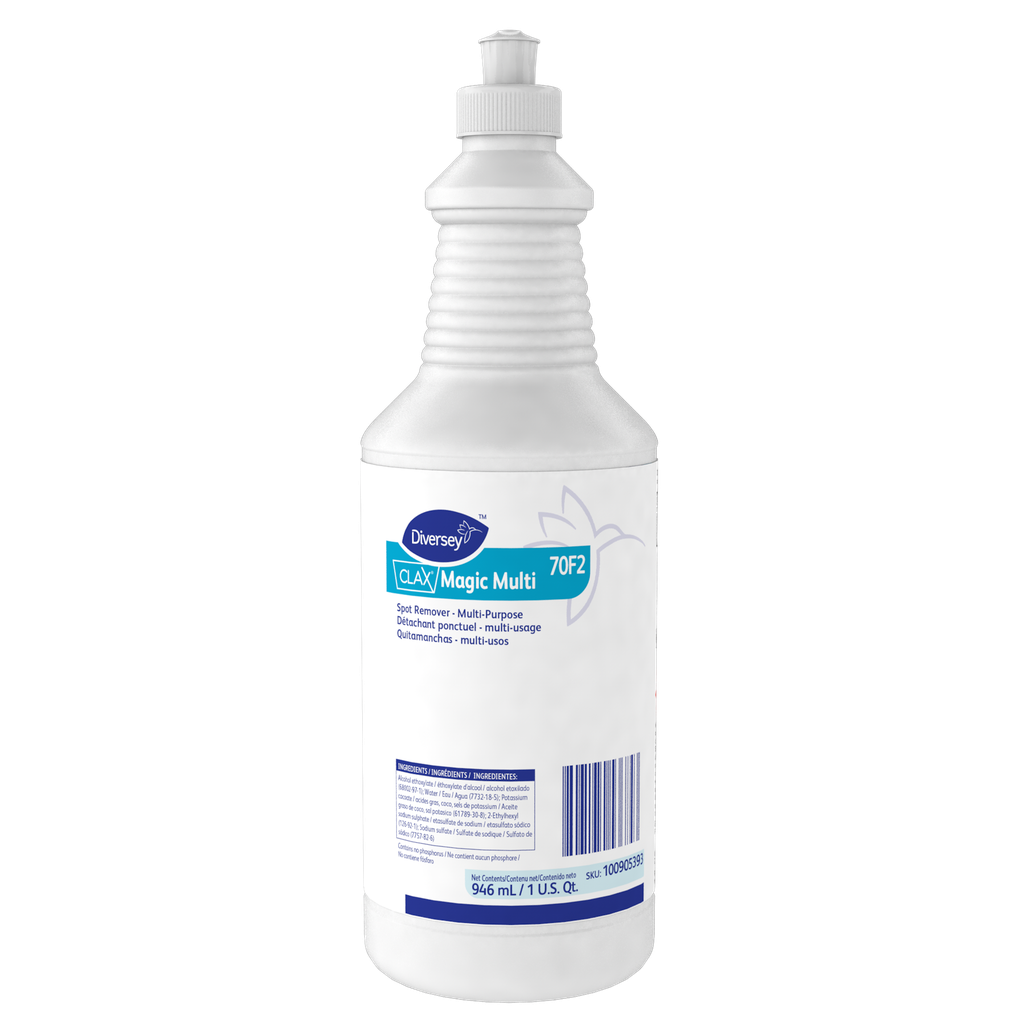 Diversey Clax Magic Multi Multi-Purpose Spot Stain Remover, 946 mL, Case of 6