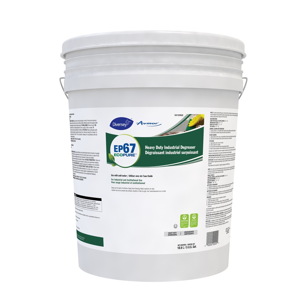 Diversey EP67 Heavy-Duty Industrial Degreaser, 20 L