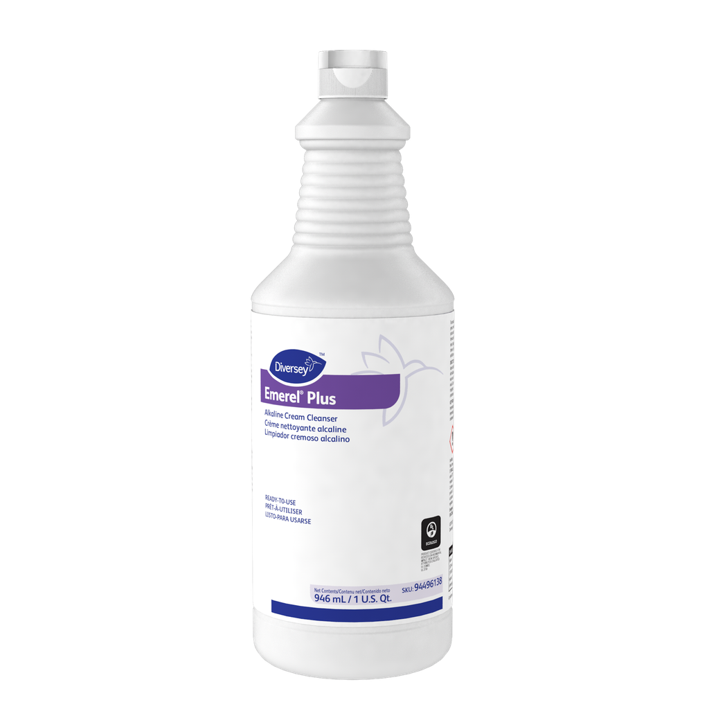 Diversey Emerel Plus Alkaline Multi-Surface Crème Cleanser, 946 mL