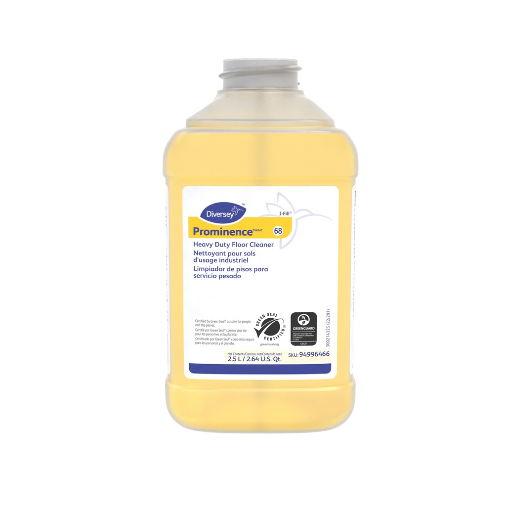 Diversey Prominence Nettoyant à plancher pour travaux lourds, 2,5 L J-Fill