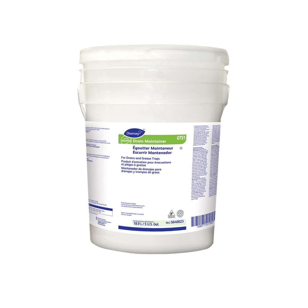 Diversey Suma GST1 Nettoyant pour drains, 18,9 L