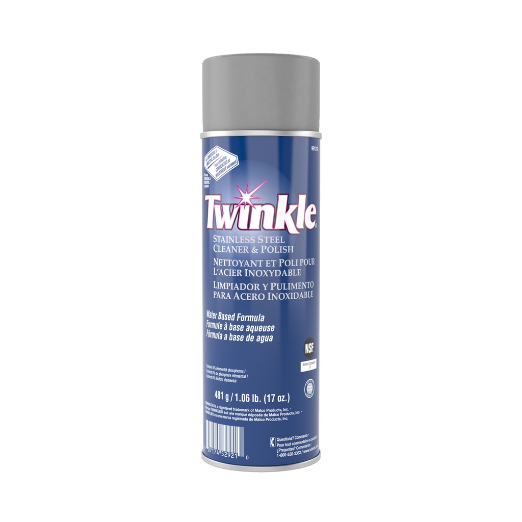 Diversey Twinkle Nettoyant et poli pour acier inoxydable, 484 g