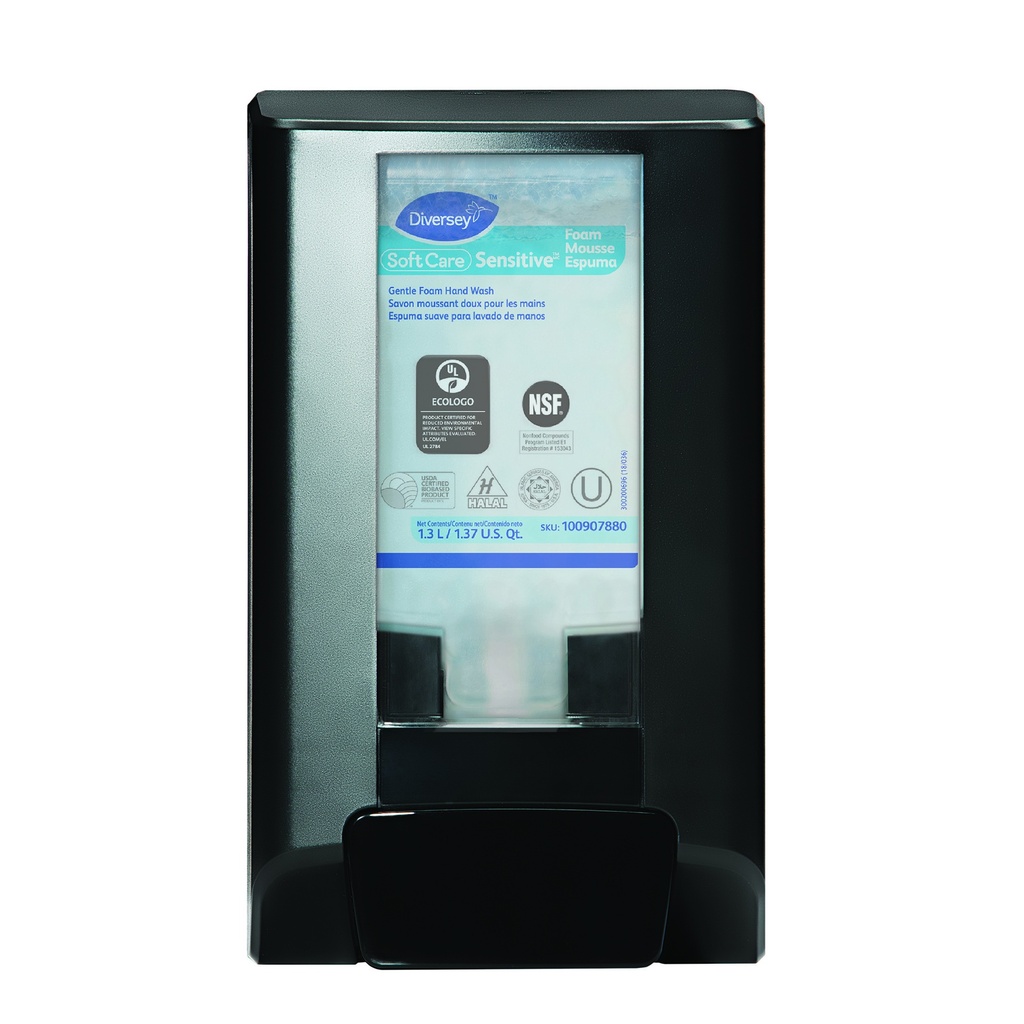 Diversey Intellicare II Manual Soap Dispenser, Black, Case of 6