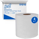 Scott Center Pull Paper Towels, White, 4 x 500 Sheets