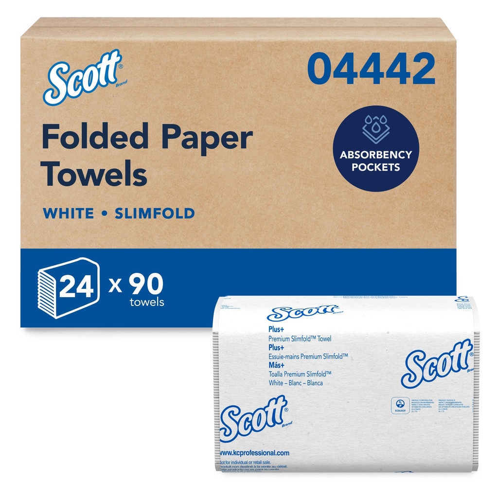 Kleenex Essuie-mains Slimfold, blanc, 24 paquets de 90 feuilles