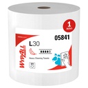 WypAll Chiffons d'essuyage L30, blanc, 12,4 po x 13,3 po, 875 feuilles par rouleau