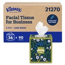 Kleenex Papier mouchoir en boîte cube, 2 plis, 95 feuilles, caisse de 36 boîtes