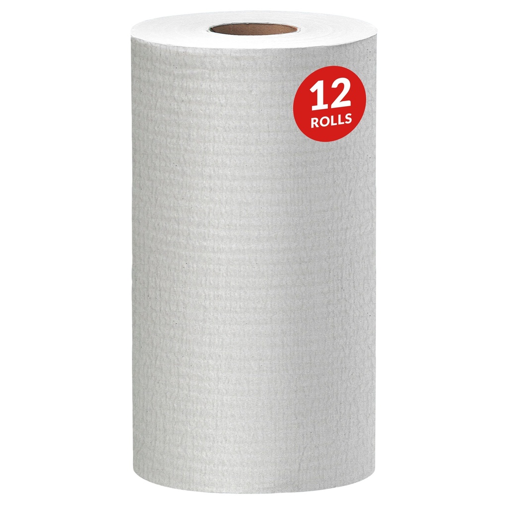 WypAll X60 All-Purpose Wipers, White, 130 Sheets per Roll, Case of 12 Rolls