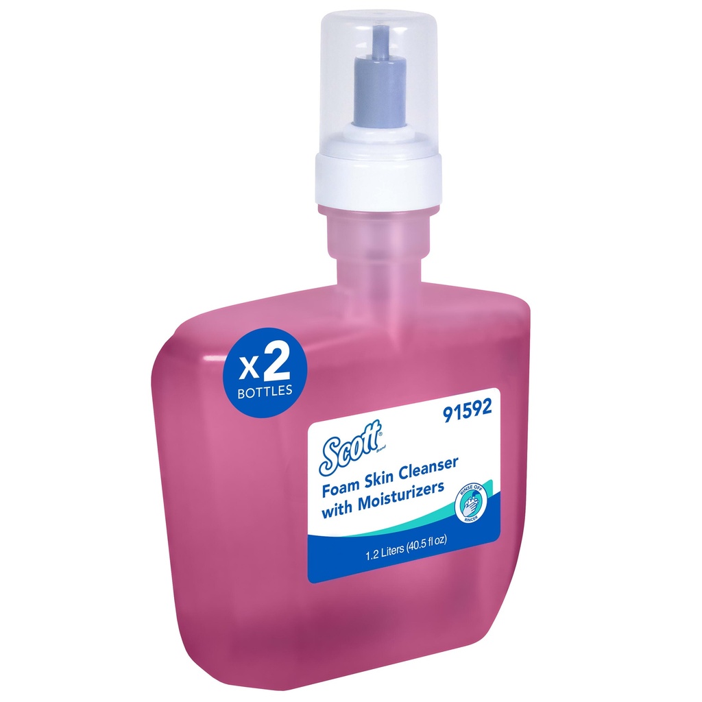 Scott Pro Savon moussant hydratant pour la peau, cartouche de 1,2 L, caisse de 2