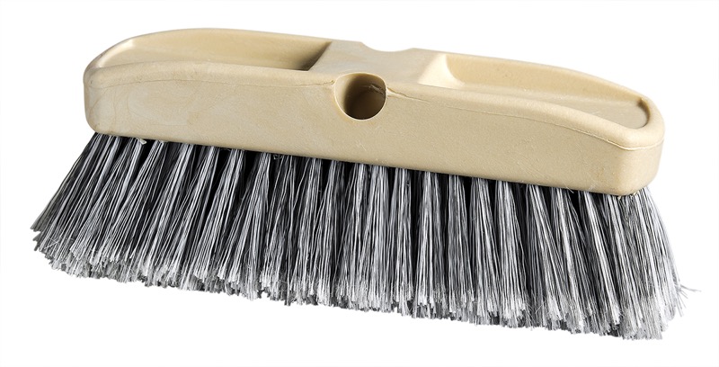 M2 Professional Brosse de lavage résistante aux acides pour auto et camion, bloc plastique, grise et blanche, 10 po