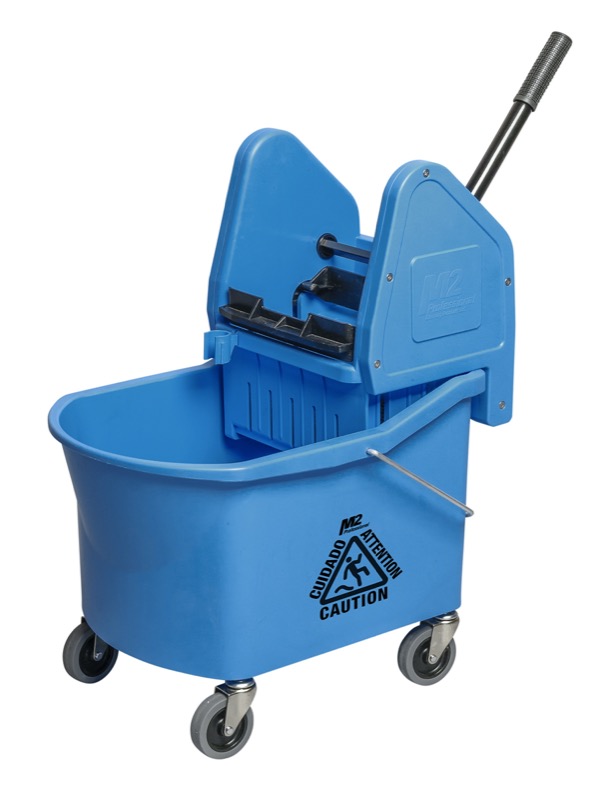 M2 Professional Grizzly Down-Press Bucket and Wringer Combo, Blue, 30 L