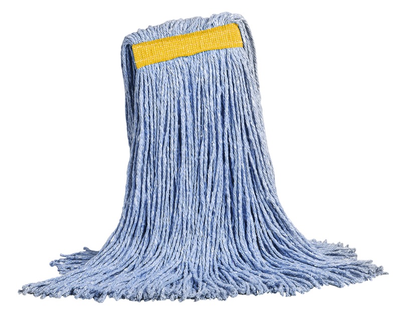 M2 Professional Swipe Synthetic Cut-End Wet Mop, Narrow Band, Blue, 24 oz