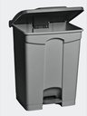 M2 Professional Step-On Plastic Waste Bin, Grey, 45 L / 12 US Gal