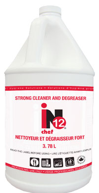 INO CHEF 12 Nettoyant et dégraisseur fort concentré 3.78 L