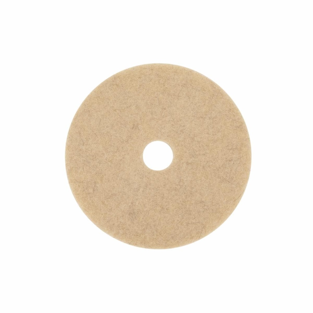 3M Scotch-Brite Natural Fiber Polishing Floor Pad, 17 in, Tan