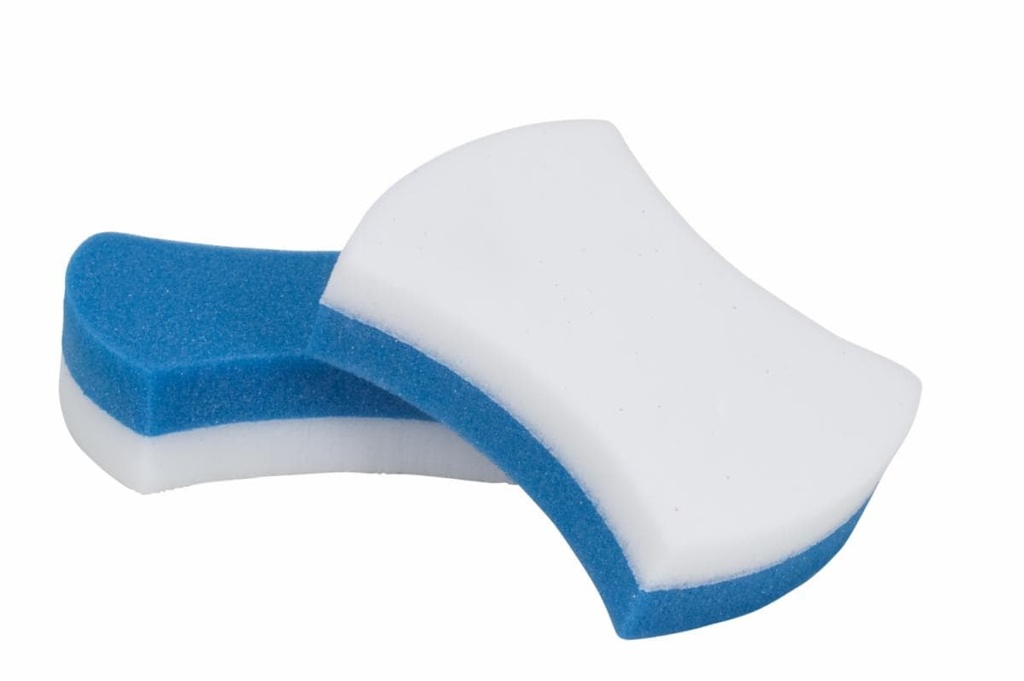 3M Scotch-Brite Tampon effaceur avec éponge, bleu, 2,8 po x 4,5 po, paquet de 4