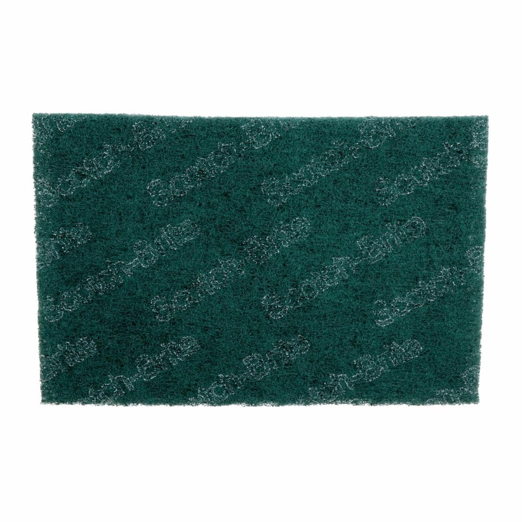 3M Scotch-Brite Tampon de nettoyage pour travaux moyens, vert, 6 po x 9 po