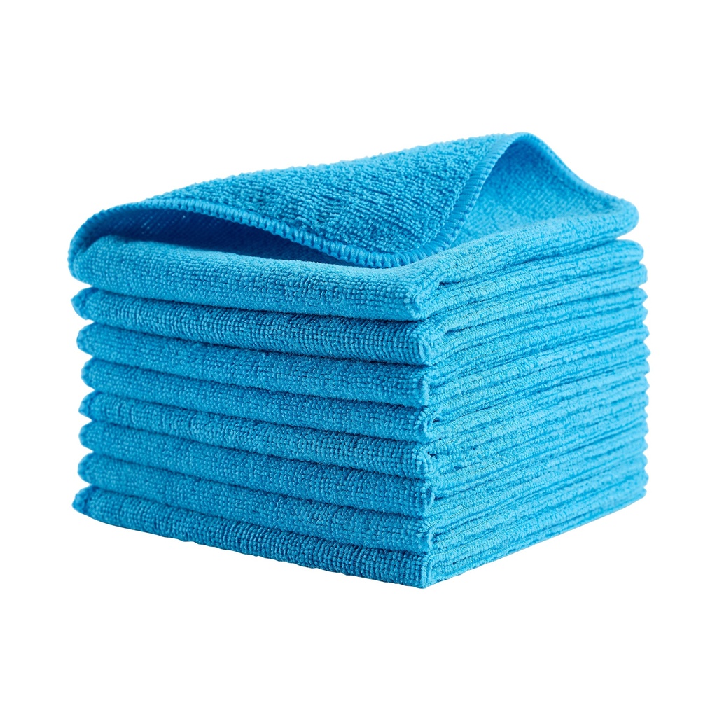 Rubbermaid Commercial Light-Duty Microfiber Cloth, 12 x 12 in, Blue