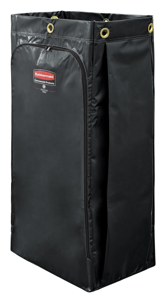 Rubbermaid Commercial Sac en vinyle pour chariot d'entretien, 34 gal US, noir