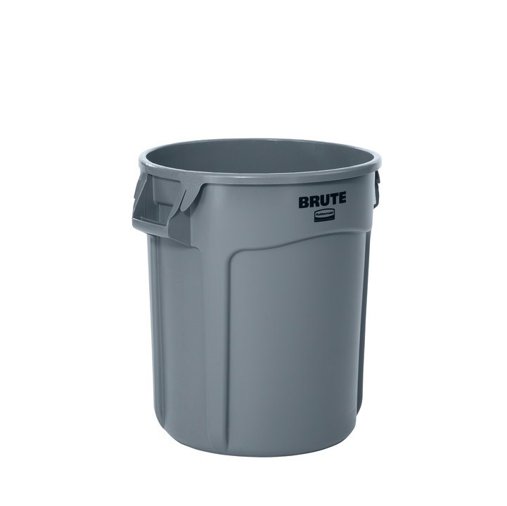 Rubbermaid Commercial Brute Round Container, 20 US Gal, Grey