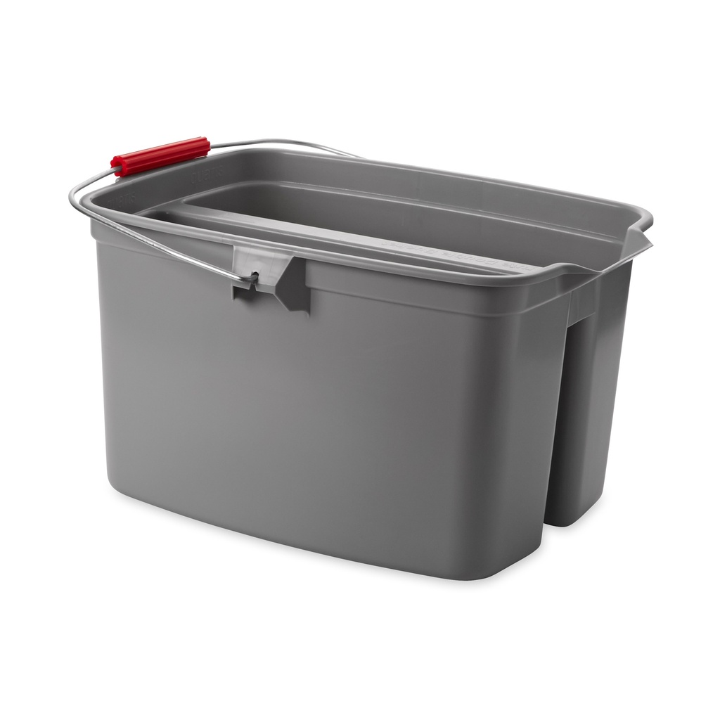 Rubbermaid Commercial Double Bucket, 2 x 9 L, Grey