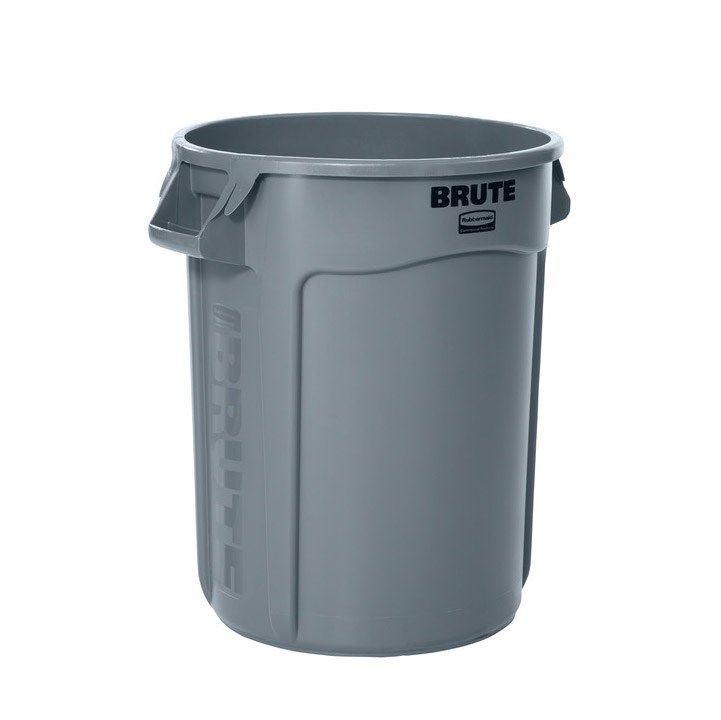 Rubbermaid Commercial Brute Round Container, 32 US Gal, Grey