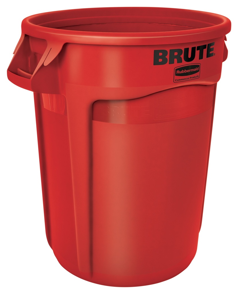 Rubbermaid Commercial Brute Round Container, 32 US Gal, Red