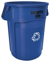 Rubbermaid Commercial Contenant de recyclage Brute avec ventilation, 44 gal US (166,6 L), bleu