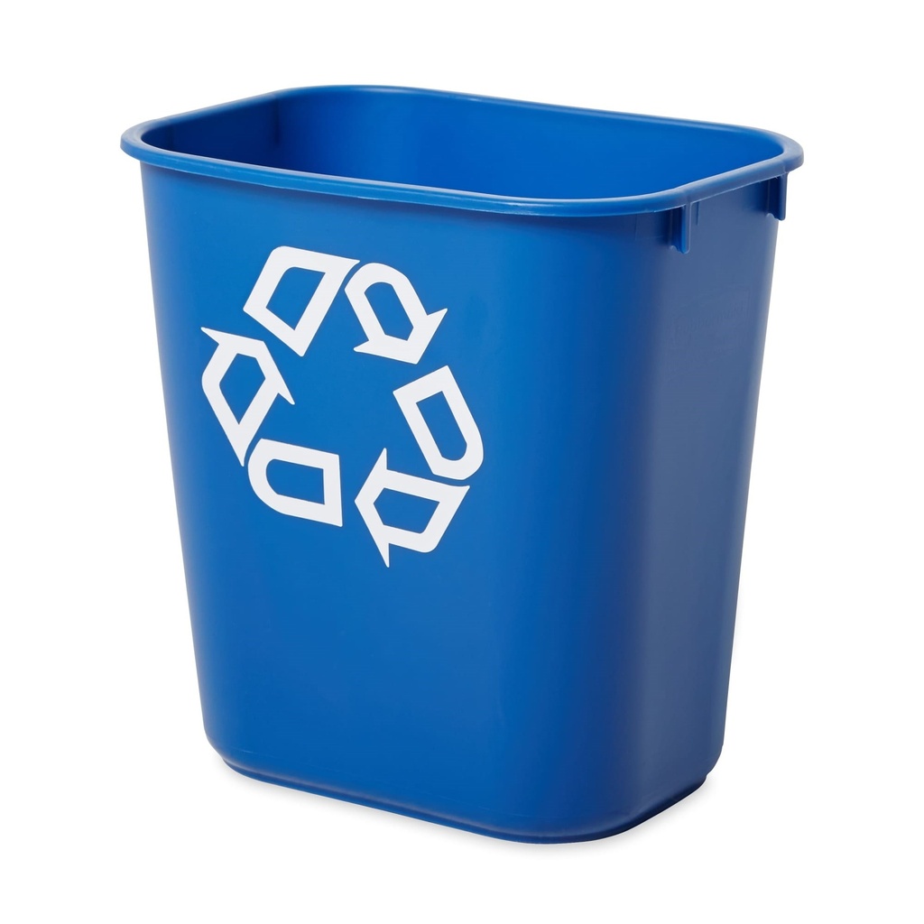 Rubbermaid Commercial Corbeille de recyclage de bureau, bleue