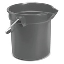 Rubbermaid Commercial Brute Round Bucket, 2.5 US Gal (9.5 L), Grey