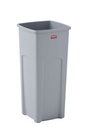 Rubbermaid Commercial Contenant carré Untouchable, 23 gal US (87,1 L), gris