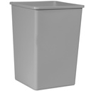 Rubbermaid Commercial Contenant carré Untouchable, 35 gal US (132,5 L), gris