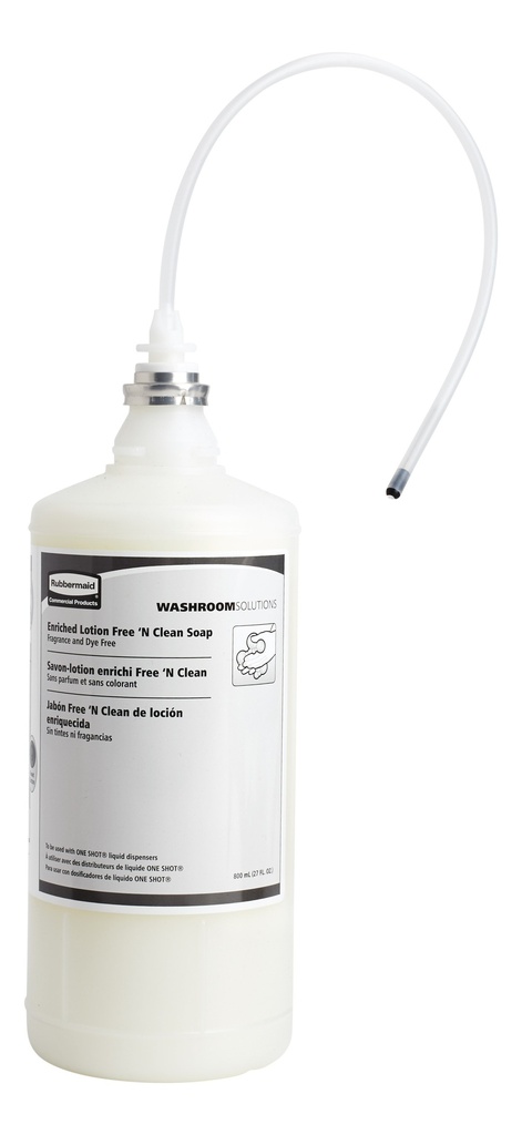 Rubbermaid Commercial One Shot Hand Soap, 800 mL, Unscented, Dye-Free