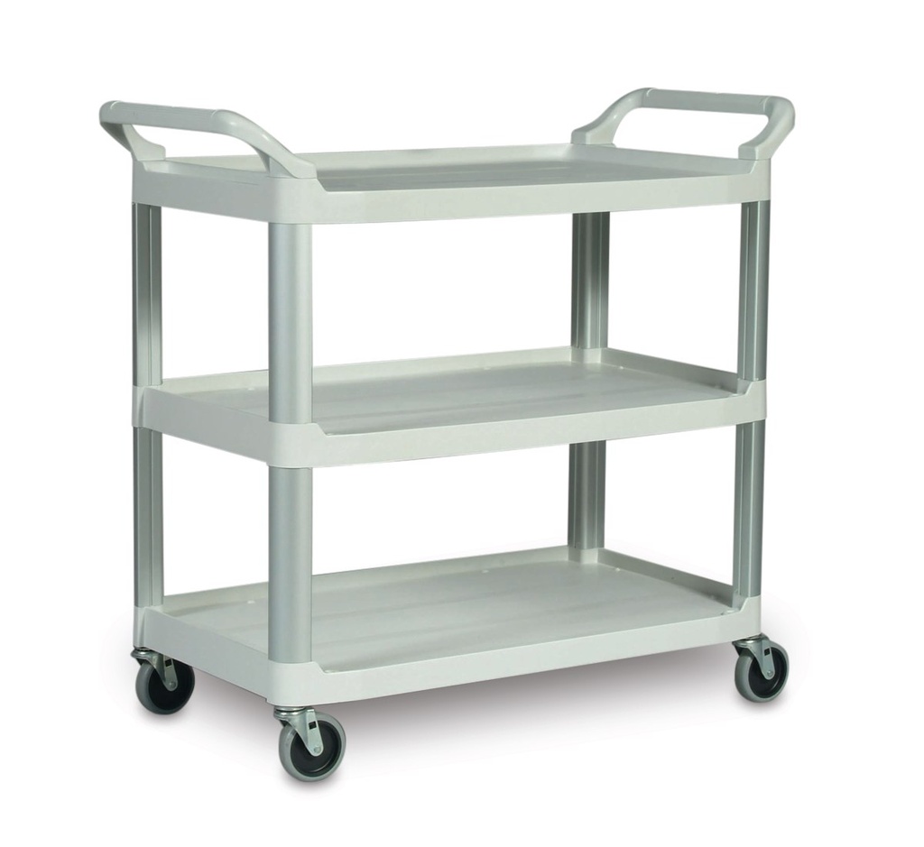 Rubbermaid Commercial X-Tra Open-Sided Service Cart, White