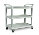 Rubbermaid Commercial X-Tra Open-Sided Service Cart, White