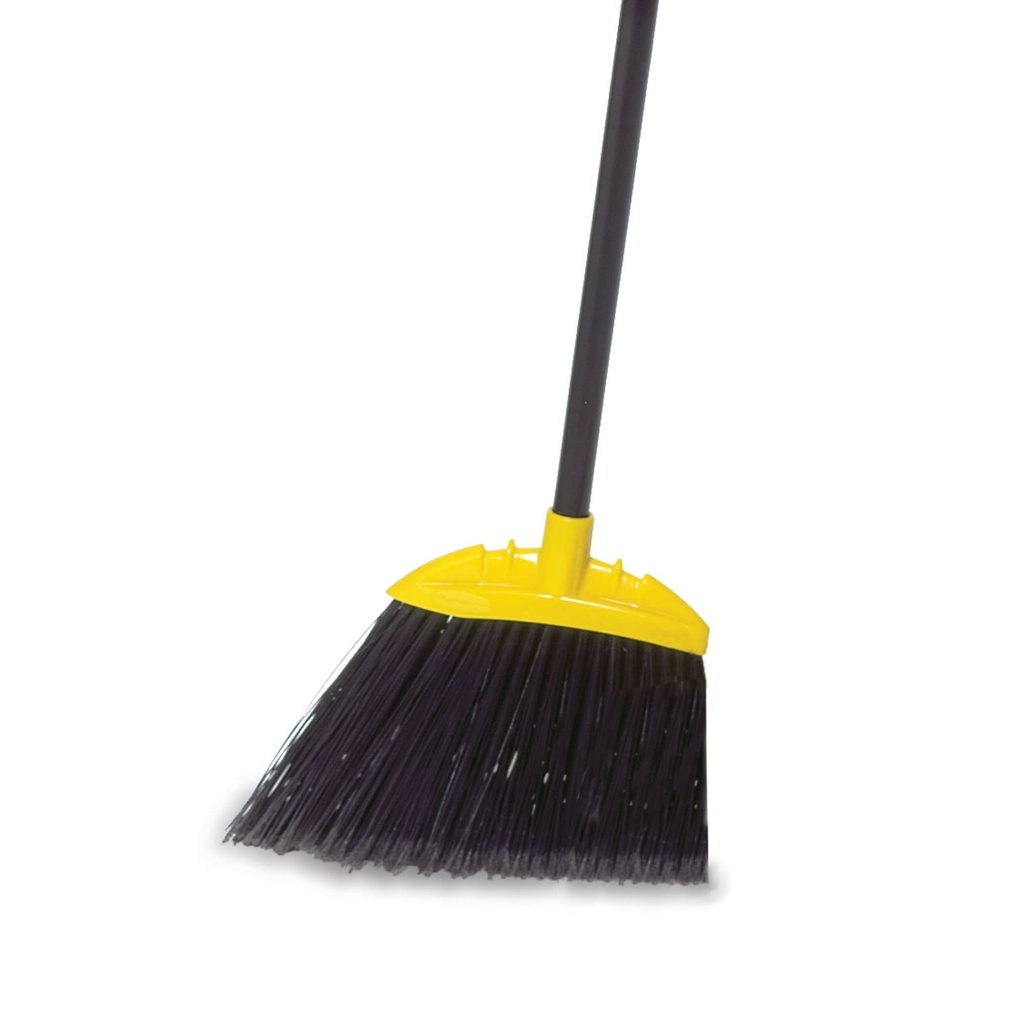 Rubbermaid Commercial Balai à angle jumbo à fibres de polypropylène avec manche en métal, noir