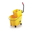 Rubbermaid Commercial Ensemble seau et essoreuse à pression latérale WaveBrake, 8,75 gal US (33,1 L), jaune