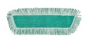 Rubbermaid Commercial Microfiber Fringed Sweeping Pad, 18 in, Green