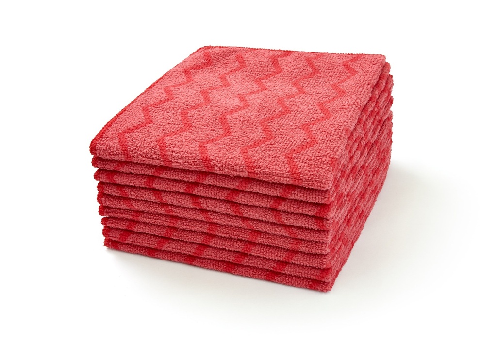 Rubbermaid Commercial Chiffon en microfibre HYGEN, 16 x 16 po, rouge